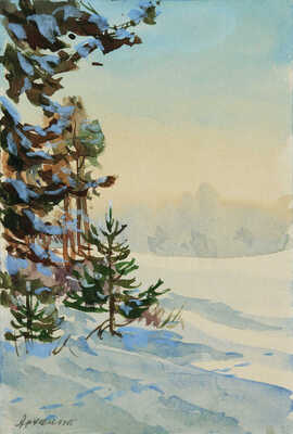 Архангельский Дмитрий Иванович. Зимний пейзаж